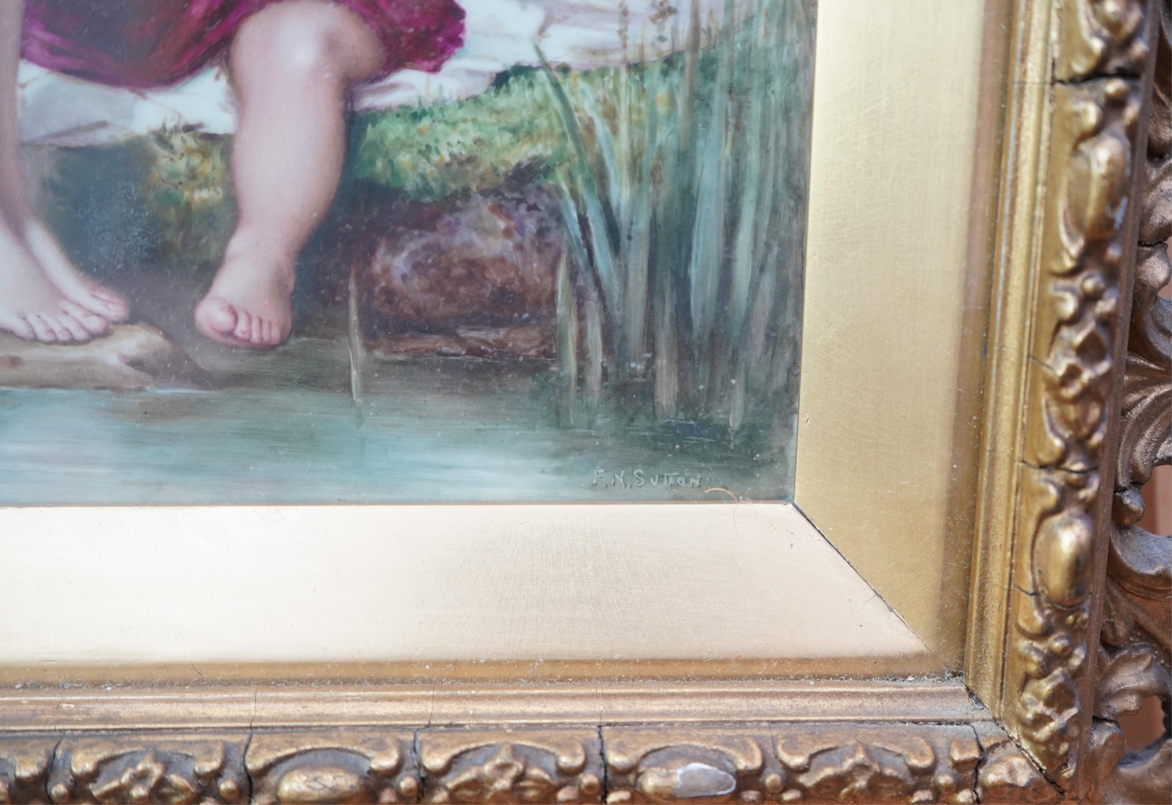 A late 19th century English porcelain plaque